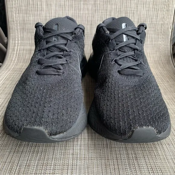 Nike React Infinity Run Flyknit 3 Triple Black Sneakers Shoes Men’s Size 13