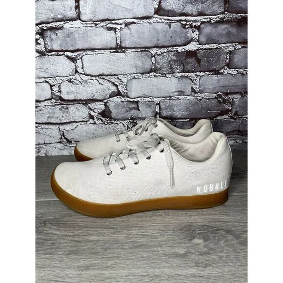 NoBull Ivory Canvas Trainer Training Lace Up Shoes Sneakers Men’s Sz 11M US/45EU