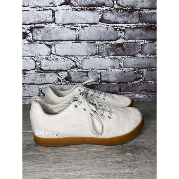 NoBull Ivory Canvas Trainer Training Lace Up Shoes Sneakers Men’s Sz 11M US/45EU