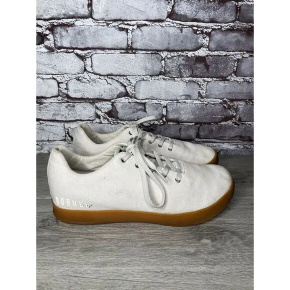 NoBull Ivory Canvas Trainer Training Lace Up Shoes Sneakers Men’s Sz 11M US/45EU