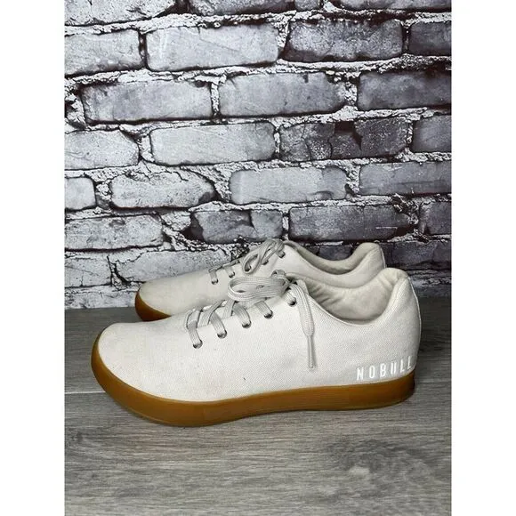 NoBull Ivory Canvas Trainer Training Lace Up Shoes Sneakers Men’s Sz 11M US/45EU