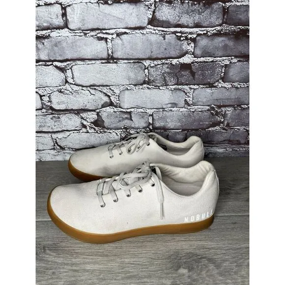 NoBull Ivory Canvas Trainer Training Lace Up Shoes Sneakers Men’s Sz 11M US/45EU