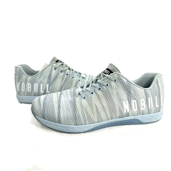 Nobull Outwork Men Size 11.5 Ice Burst Light Gray Stripes Cross Training Shoe