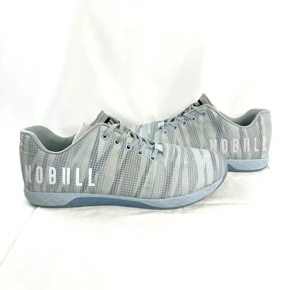 Nobull Outwork Men Size 11.5 Ice Burst Light Gray Stripes Cross Training Shoe