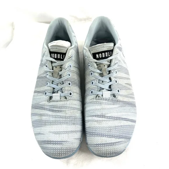 Nobull Outwork Men Size 11.5 Ice Burst Light Gray Stripes Cross Training Shoe