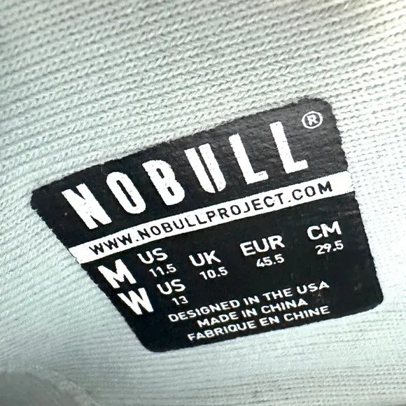 Nobull Outwork Men Size 11.5 Ice Burst Light Gray Stripes Cross Training Shoe