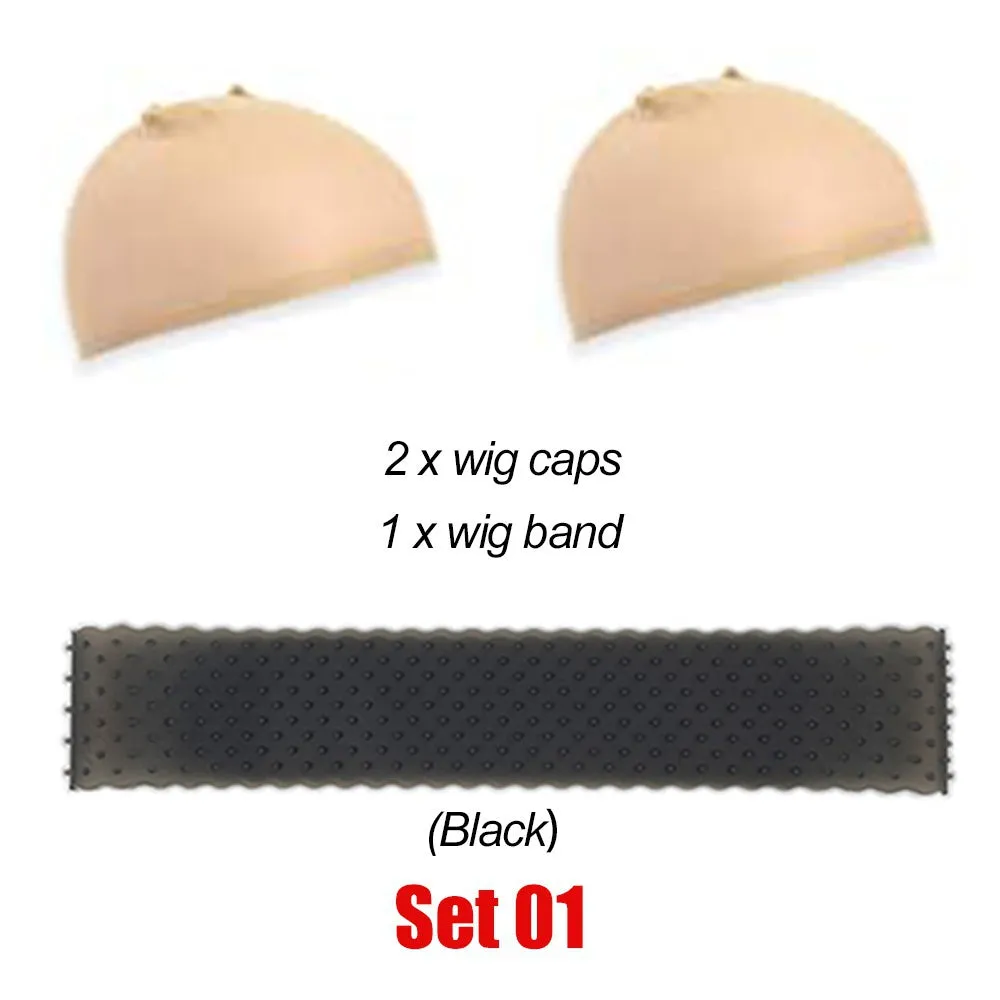 Non Slip Natural Silicone Grip Headband For Wig Nylon Wig Caps For Women Unisex Wig Bands Sports Yoga Lace Front Wig