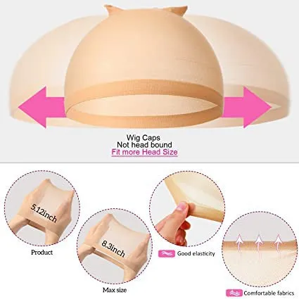Non Slip Natural Silicone Grip Headband For Wig Nylon Wig Caps For Women Unisex Wig Bands Sports Yoga Lace Front Wig