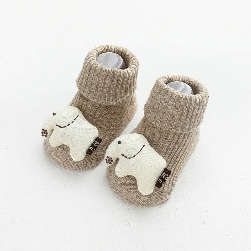 Non-Slip Soft Cotton Cartoon Animal Baby Socks