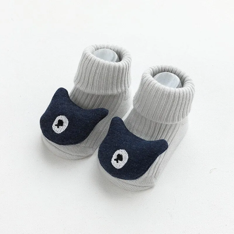 Non-Slip Soft Cotton Cartoon Animal Baby Socks