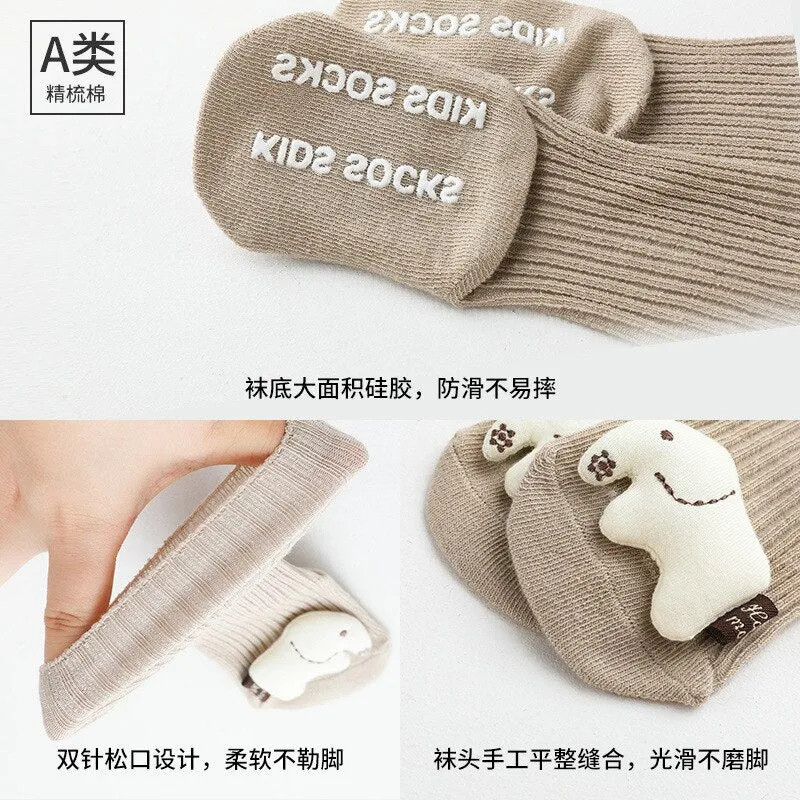 Non-Slip Soft Cotton Cartoon Animal Baby Socks