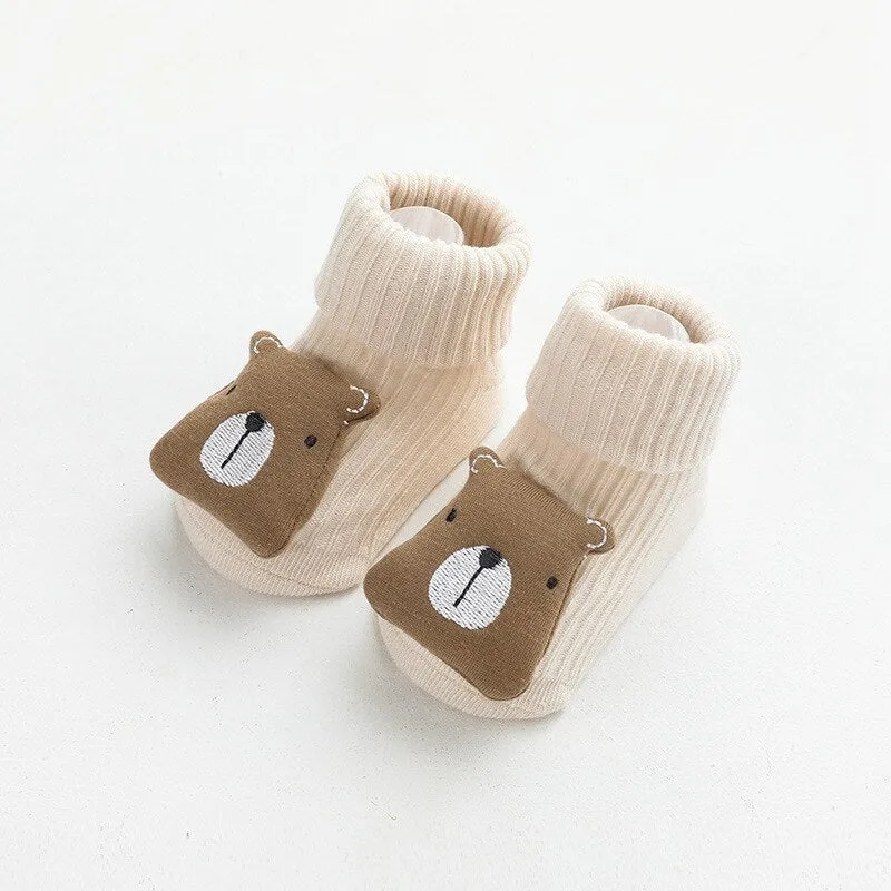Non-Slip Soft Cotton Cartoon Animal Baby Socks
