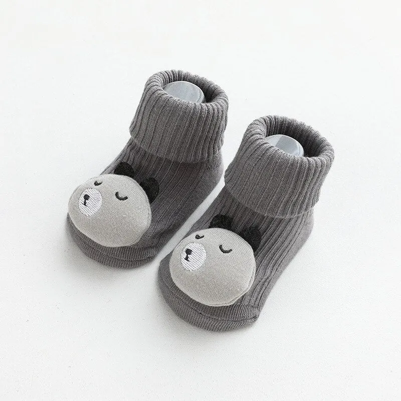 Non-Slip Soft Cotton Cartoon Animal Baby Socks