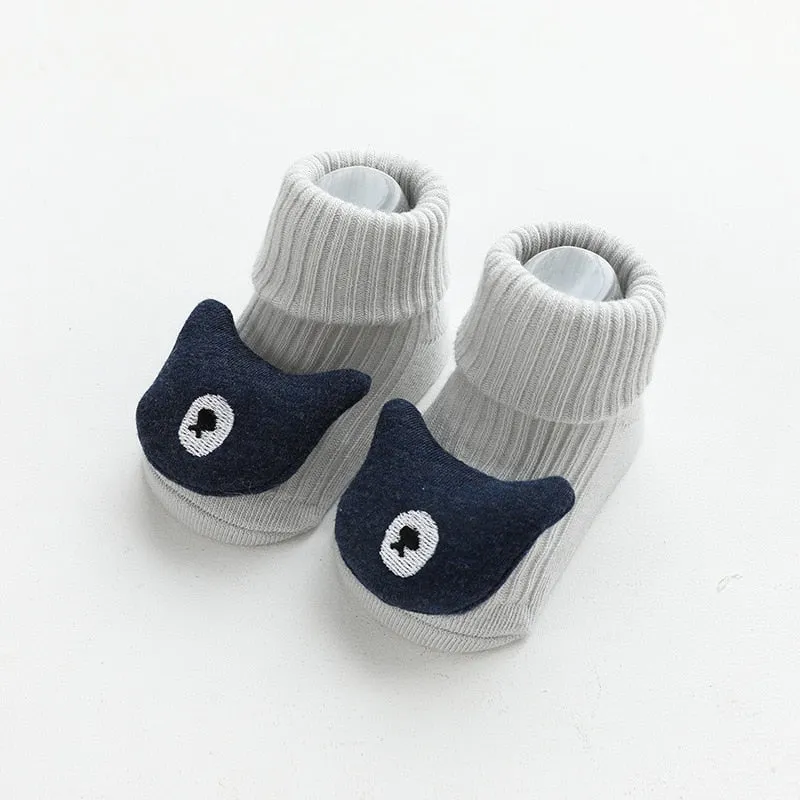 Non-Slip Soft Cotton Cartoon Animal Baby Socks