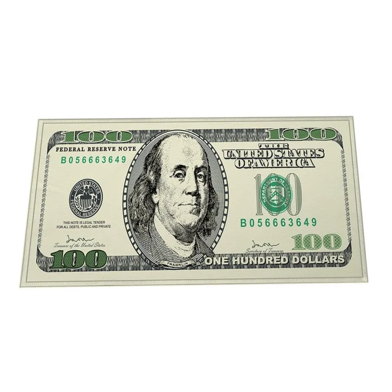 Novelty 100 Dollar Bill Print Carpet