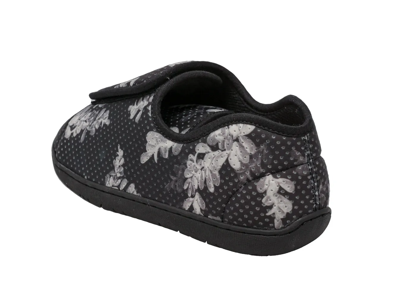 Nurse 2 Black Flower Print Women's Slipper