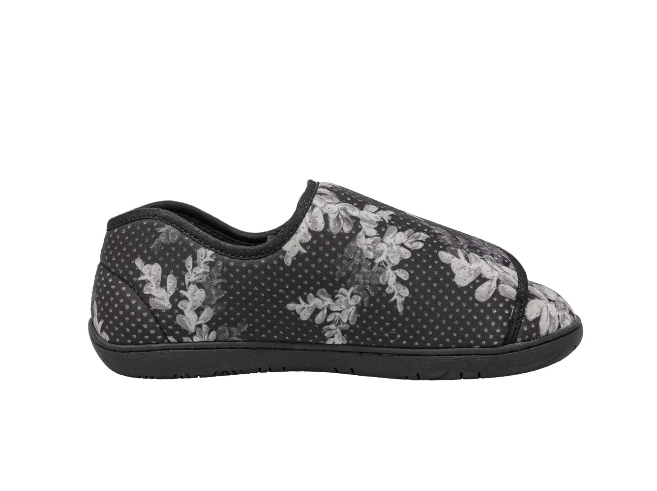 Nurse 2 Black Flower Print Women's Slipper