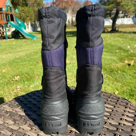 NWOB L.L. Bean Kids Northwoods Waterproof Snow Boots in Black/Bright Navy (10)