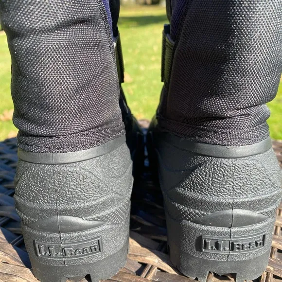 NWOB L.L. Bean Kids Northwoods Waterproof Snow Boots in Black/Bright Navy (10)