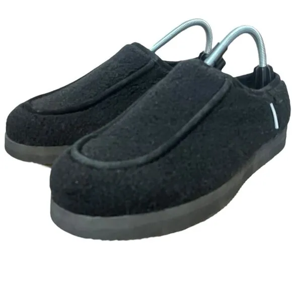 NWOB P448 | Women’s Black Bubble Genuine Shearling Slippers 41 9