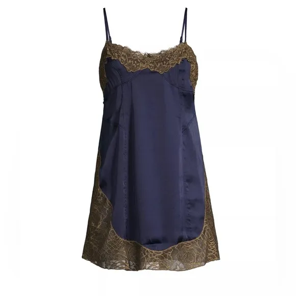 NWOT Free People Aries Rising Satin Lace Mini Slip