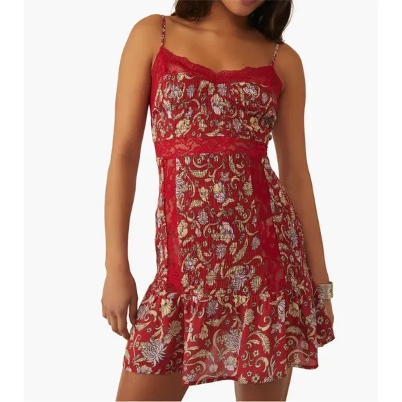 NWOT FREE PEOPLE Last Night Mini Nightgown Slipdress