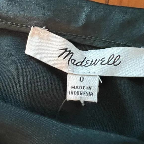NWOT Madewell Drawstring Midi Slip Skirt - Smokey Spruce Green