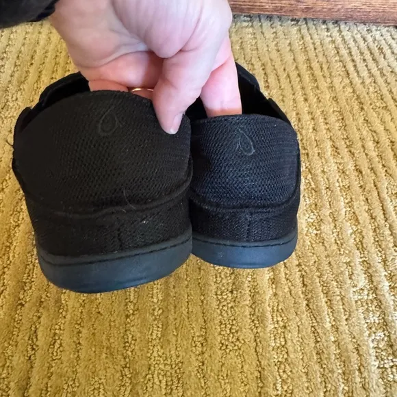 NWOT. Olukai Men's Black Slip-On Shoes