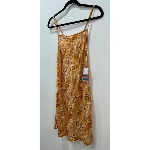 NWT Billabong X Sincerely Jules Size XS Kick Rocks Dress in Mango MSRP $70