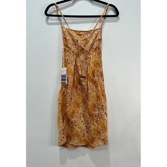 NWT Billabong X Sincerely Jules Size XS Kick Rocks Dress in Mango MSRP $70