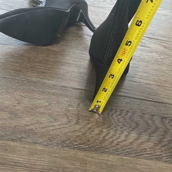 NWT BURJU Naeema Pointed Toe Lace Up Ankle Boots Stiletto Heel | Black |…
