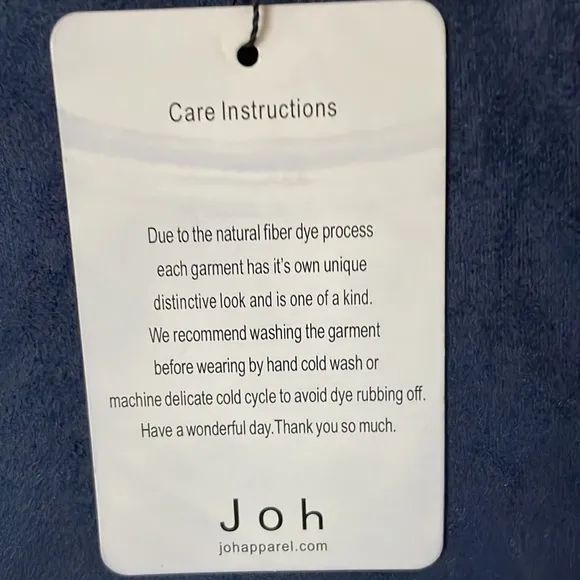 NWT Joh Apparel Size Small Faux Suede Navy Alize Tunic Dress