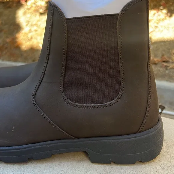 NWT Men’s Stretch Leather Ankle Boots