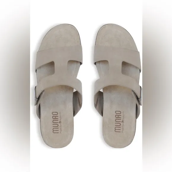 NWT Munro Jody Slide Sandals in Alloy Nubuck Size 11 N