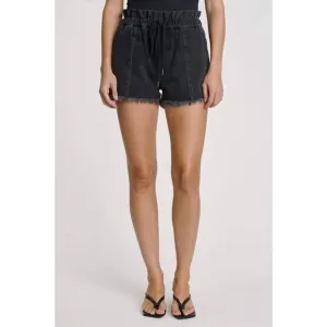 NWT Pistola Salem Cooper Paperbag Drawstrings Short in Black Size Small