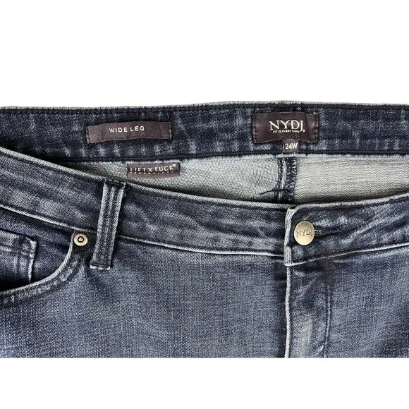 NYDJ Teresa Jeans  Womens Size 24W  NWOT  Wide Leg Ankle Lift Tuck Jeans