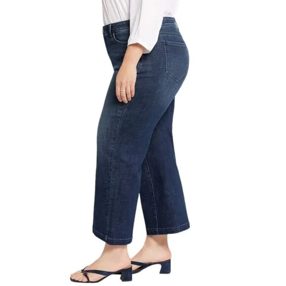 NYDJ Teresa Jeans  Womens Size 24W  NWOT  Wide Leg Ankle Lift Tuck Jeans