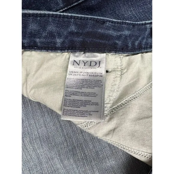 NYDJ Teresa Jeans  Womens Size 24W  NWOT  Wide Leg Ankle Lift Tuck Jeans