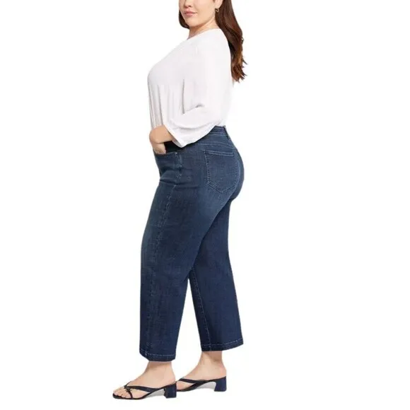 NYDJ Teresa Jeans  Womens Size 24W  NWOT  Wide Leg Ankle Lift Tuck Jeans