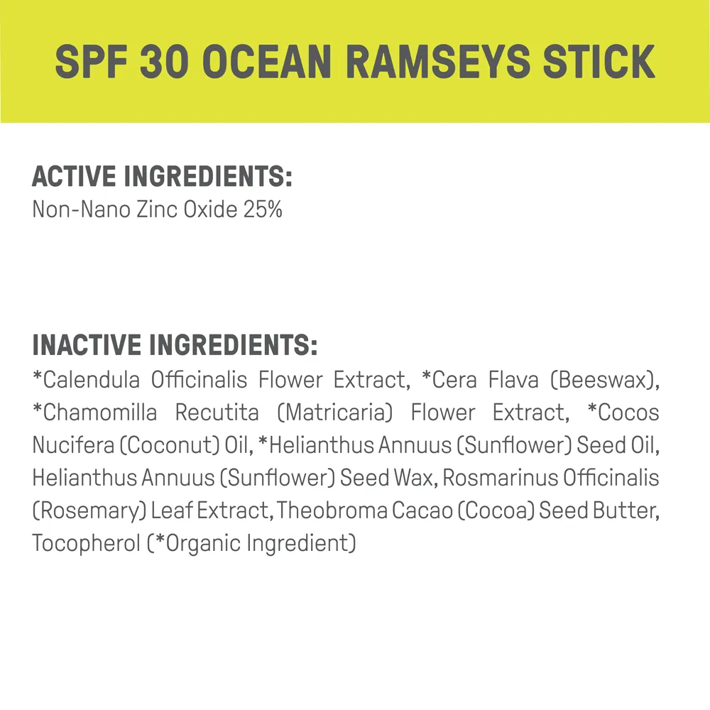 OCEAN RAMSEY - WORLD REEF DAY STICK SPF 30 *Zero Waste*