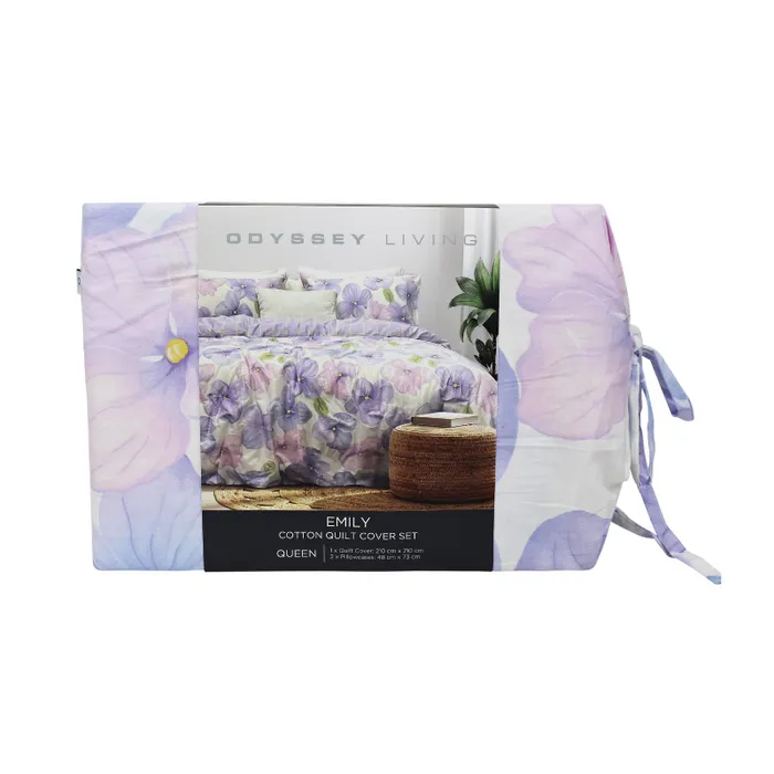 Odyssey Living Emily Printed Cotton Quilt Cover Set