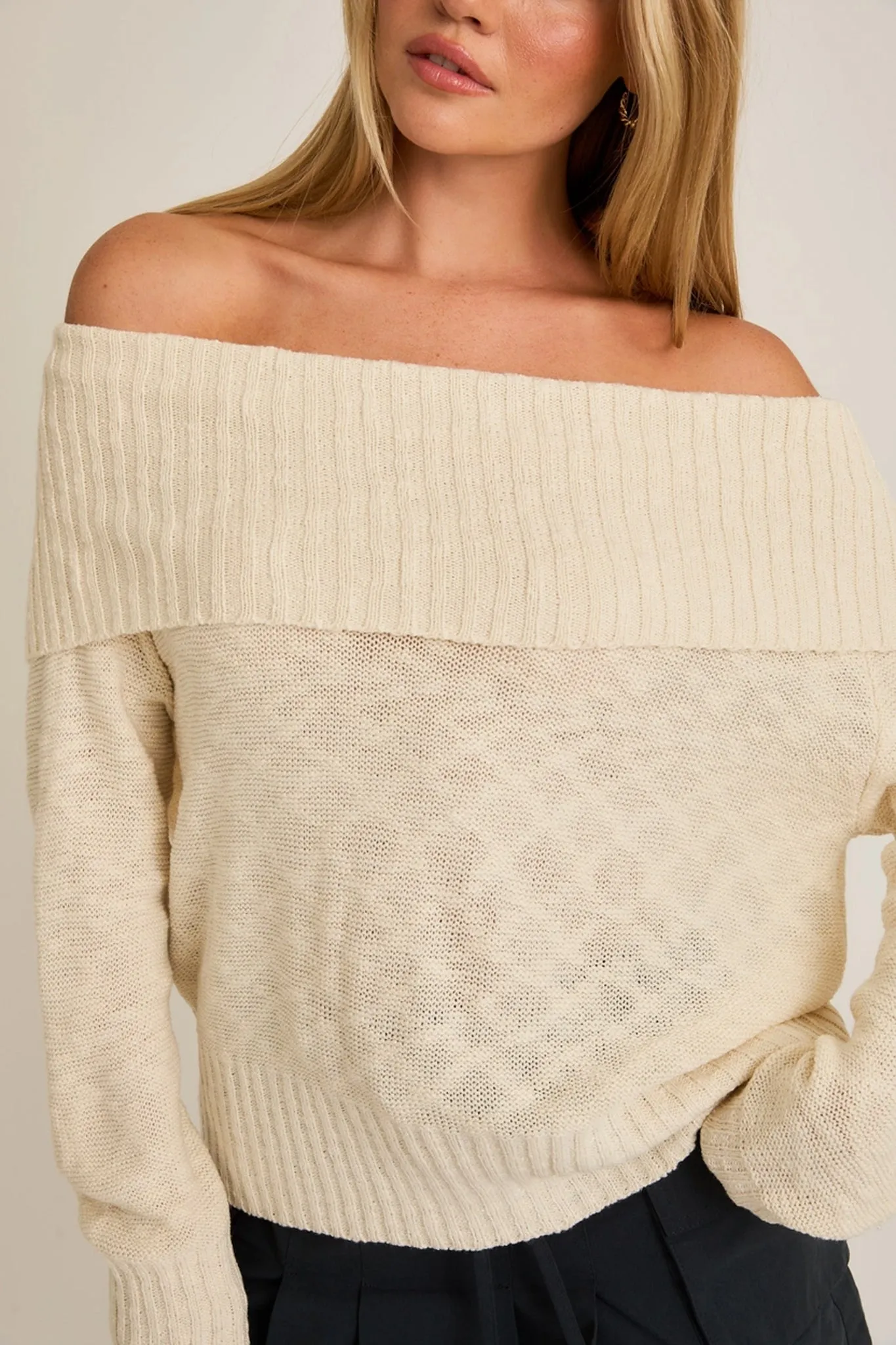 Off The Shoulder Sweater Top