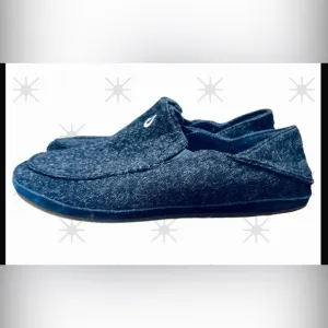 OLUKAI Moloa Hulu Men's Wool-Blend Slippers, Soft &amp; Heathered Knit