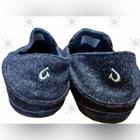 OLUKAI Moloa Hulu Men's Wool-Blend Slippers, Soft &amp; Heathered Knit