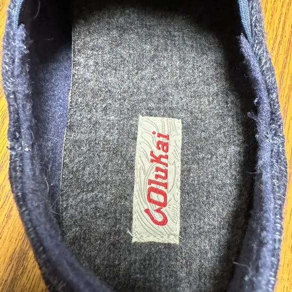 OLUKAI Moloa Hulu Men's Wool-Blend Slippers, Soft &amp; Heathered Knit