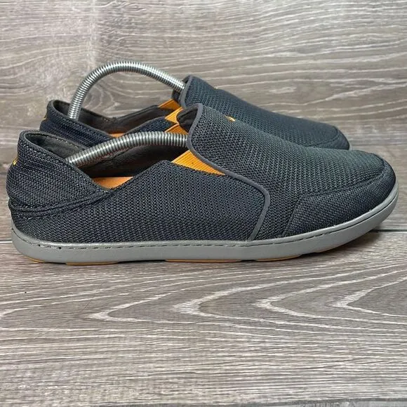 Olukai Nohea Mesh Mens Size 9/EU 42 Dark Shadow Slip On Collapsible Heel Sneaker