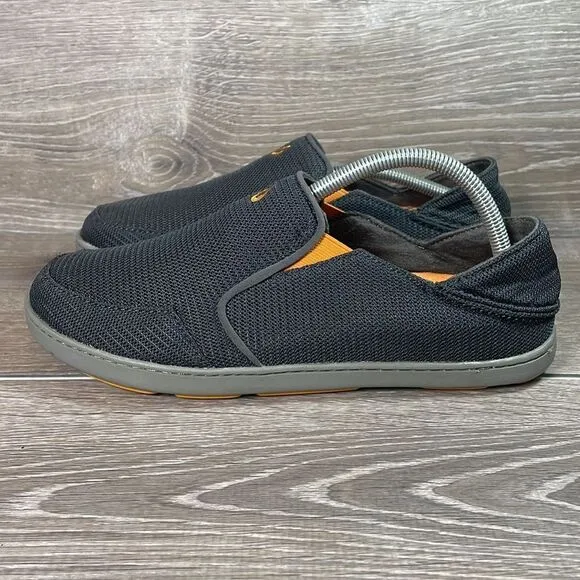 Olukai Nohea Mesh Mens Size 9/EU 42 Dark Shadow Slip On Collapsible Heel Sneaker