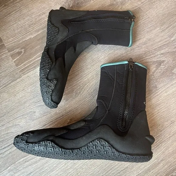 O'Neill FX-5 Firewall 5mm Dive Surfing Zipper Neoprene Black Booties Mens 10