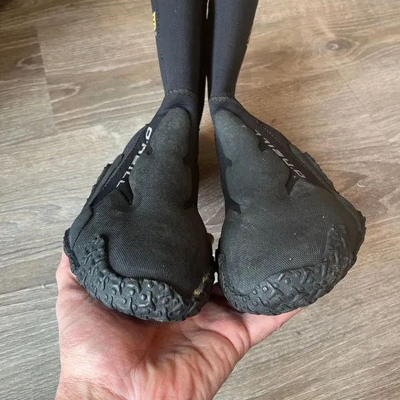 O'Neill FX-5 Firewall 5mm Dive Surfing Zipper Neoprene Black Booties Mens 10