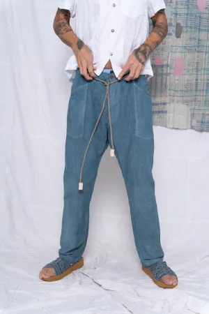 P38 Wild Silk & Hemp Uneven Dye Teal